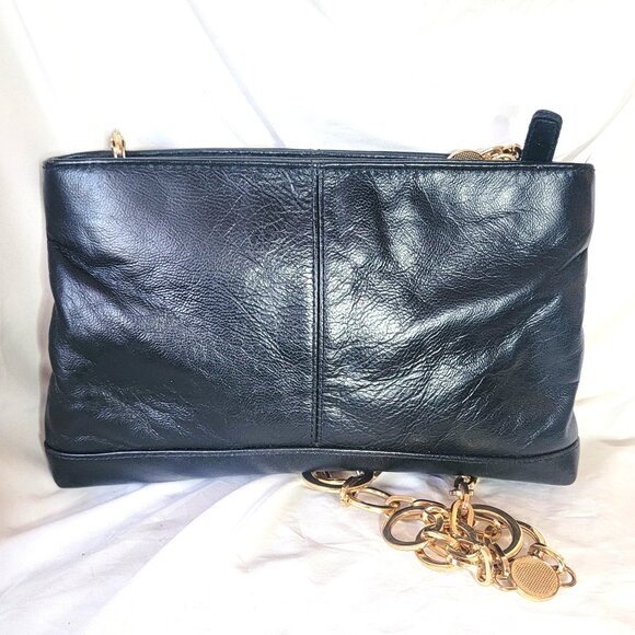 Black Leather Clutch / Crossbody Handbag – Great Condition! - Picture 4 of 8